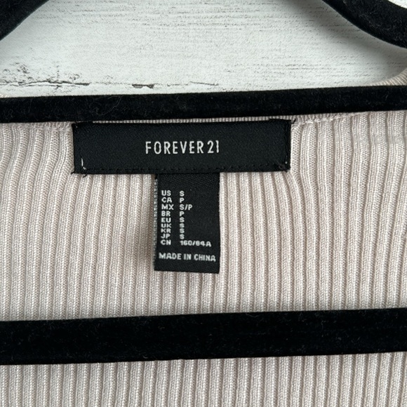 Forever 21 Ribbed Long Sleeve Crop Top | SIZE S - Picture 6 of 6